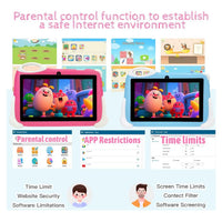 Best-Selling 7-Inch Tablets for Children  All-In-One Educational Entertainment  32GB MTK Processor Support Large Quantity