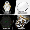 Men's Luxury-Style Quartz Watch — Day/Date, Stainless Steel Bracelet