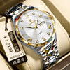 Men's Luxury-Style Quartz Watch — Day/Date, Stainless Steel Bracelet