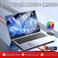 15.6 Inch Laptop PC 8GB LPDDR4 RAM 128GB SSD ROM Windows 10 Computer  4-Core Processor WIFI Intel Celeron N5095 CPU 2.00GHz