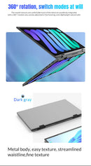 CRELANDER Dual-Screen Laptop — 14"+14" 2K Touch, 2-in-1 360° Flip, Intel N95/N100