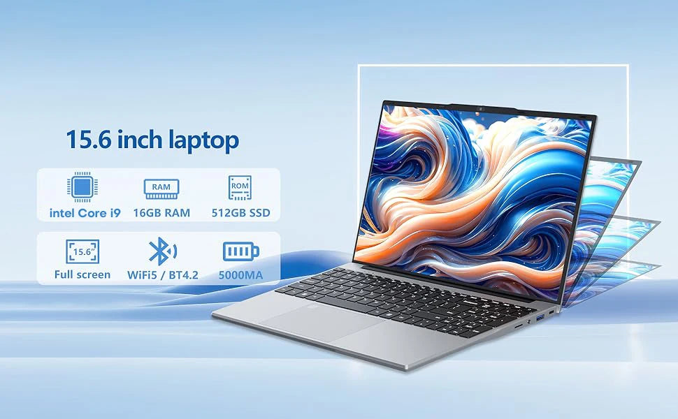 Portable 15.6" Gaming Laptop — Intel Core i9-10980HK/i9-9900U, 16GB RAM, Fingerprint Unlock