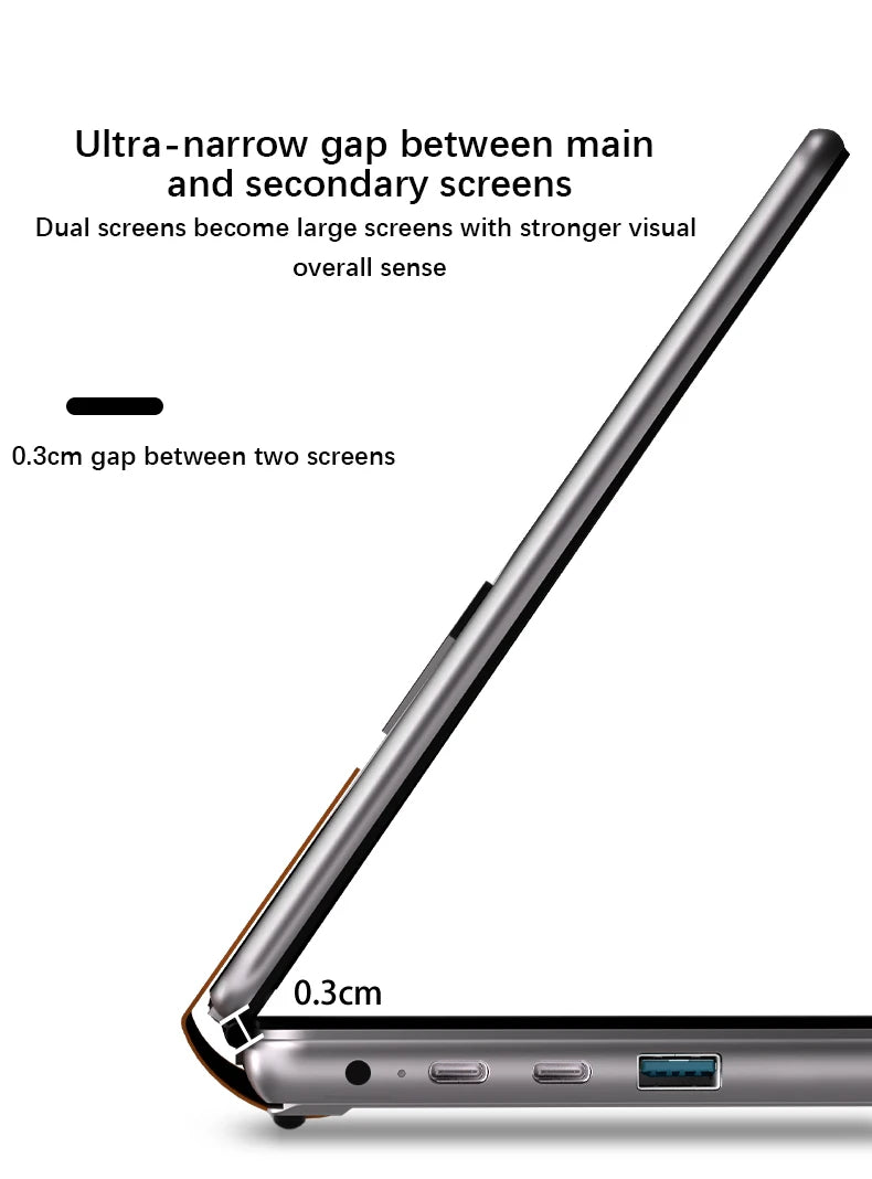 GLF-S2 Dual-Screen Laptop — Twin 10.9" Touch, Intel i3-1215U/N100, 2-in-1