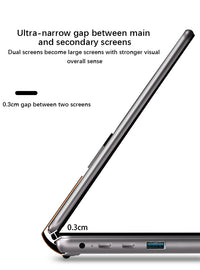 GLF-S2 10.9+10.95 Inch Dual Screen Laptop Intel i3 1215U N100 Touchscreen Notebook WIFI 6 180° flip Win11 Laptop Tablet Computer