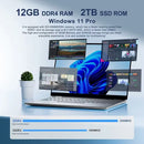 2025 Office Laptop Windows 11 Intel Atom x7 A3950 Notebook PC Gamer 12GB RAM 512GB 1TB SSD 1920*1080 Office Computer