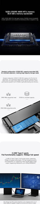 GPD MicroPC 2 — 7" Mini Laptop, Intel i3-N300, 16GB RAM, Up to 4TB SSD