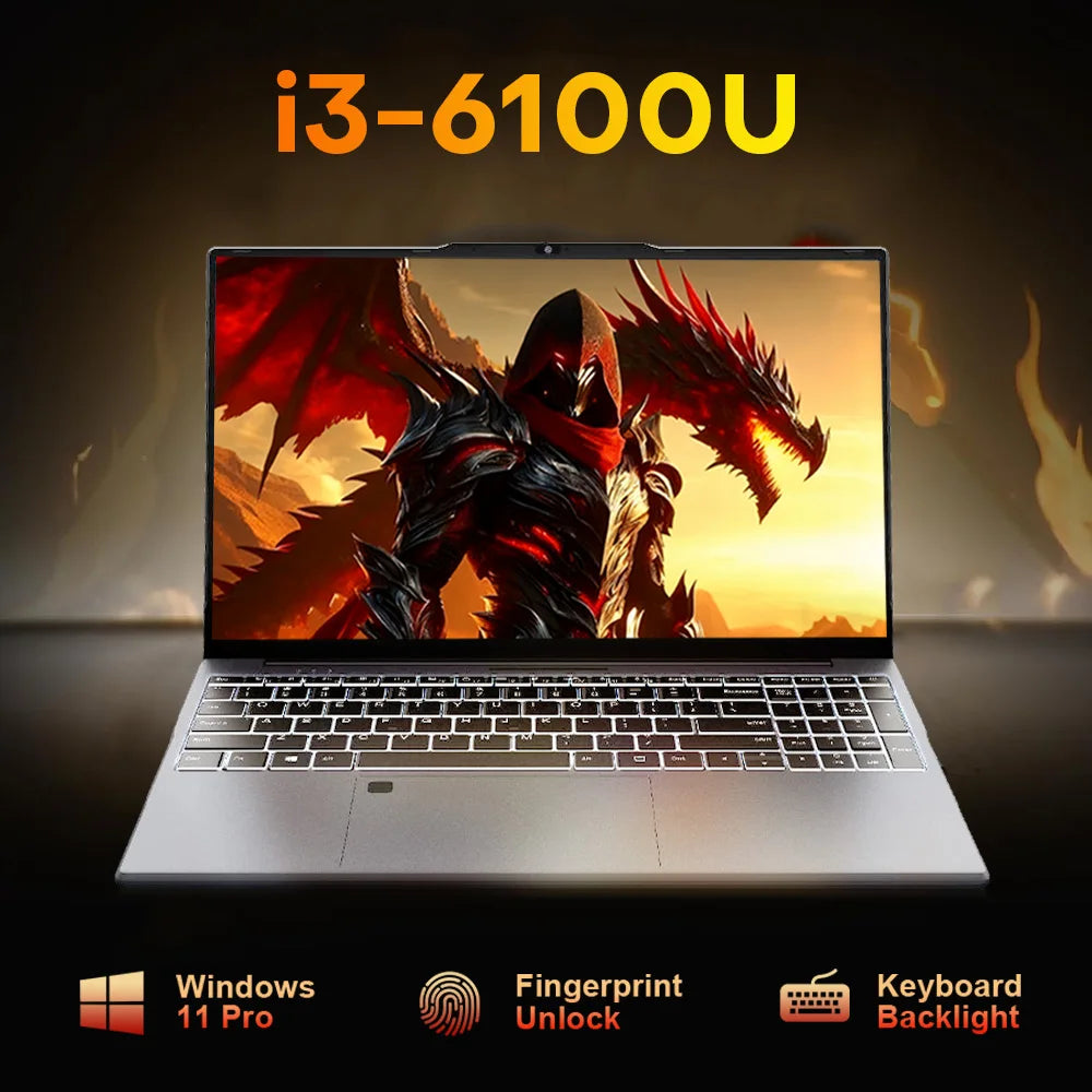 15.6" Gaming Laptop — Intel i9-10980HK/i3-6100 Options, 16GB RAM, 1TB SSD