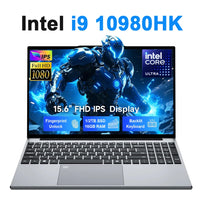 Portable 15.6" Gaming Laptop — Intel Core i9-10980HK/i9-9900U, 16GB RAM, Fingerprint Unlock