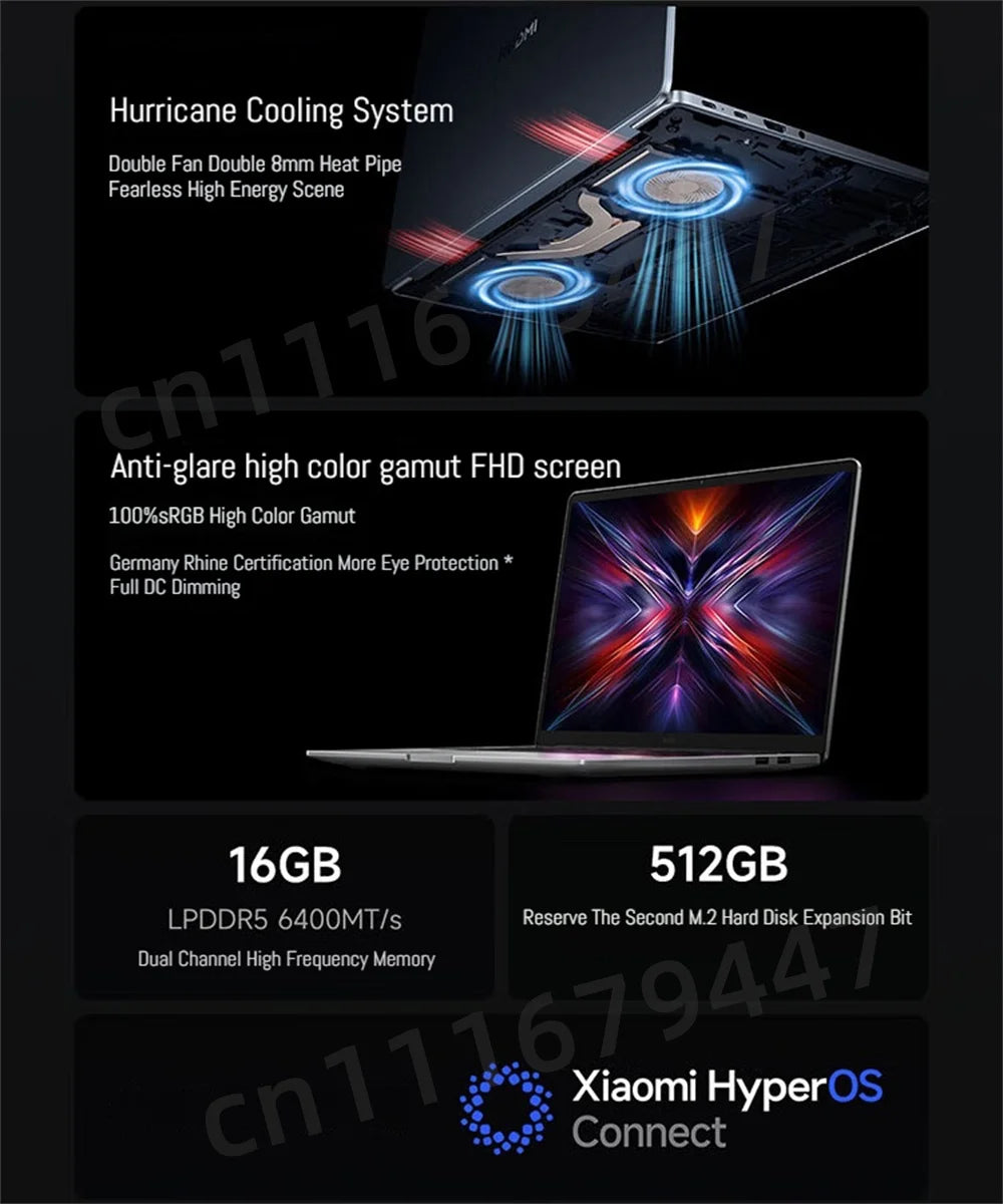Xiaomi REDMI Book 14" / 16" – AMD Ryzen 7 7735H or Ryzen 5 | 16GB DDR5 | 512GB SSD | 1920×1200 | Windows 11