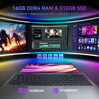 KAMRUI Gaming Laptop 15.6" IPS FHD AMD Ryzen 7 5825U/7430U 16GB DDR4 512GB NVMe SSD AMD Radeon RX Vega 8 Windows 11 PRO Notebook