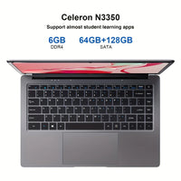 14" Laptop — Intel Celeron N3350, 6GB RAM, 192GB SSD, Windows