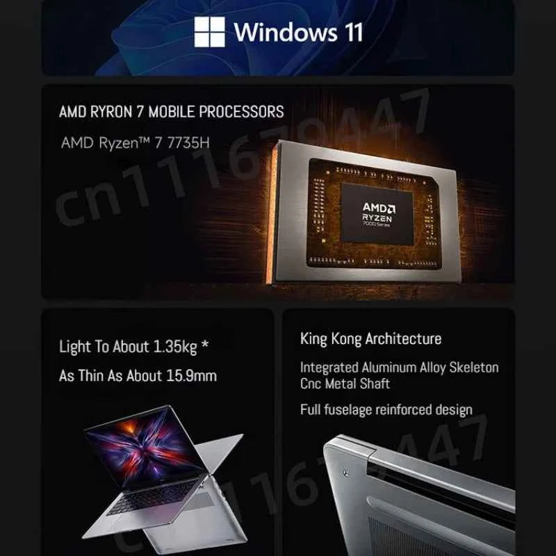Xiaomi Laptop REDMI Book 14 /REDMI Book 16 R5-7535H/R7-7735H 16G 512G SSD Thin Notebook Game Office Design Laptop