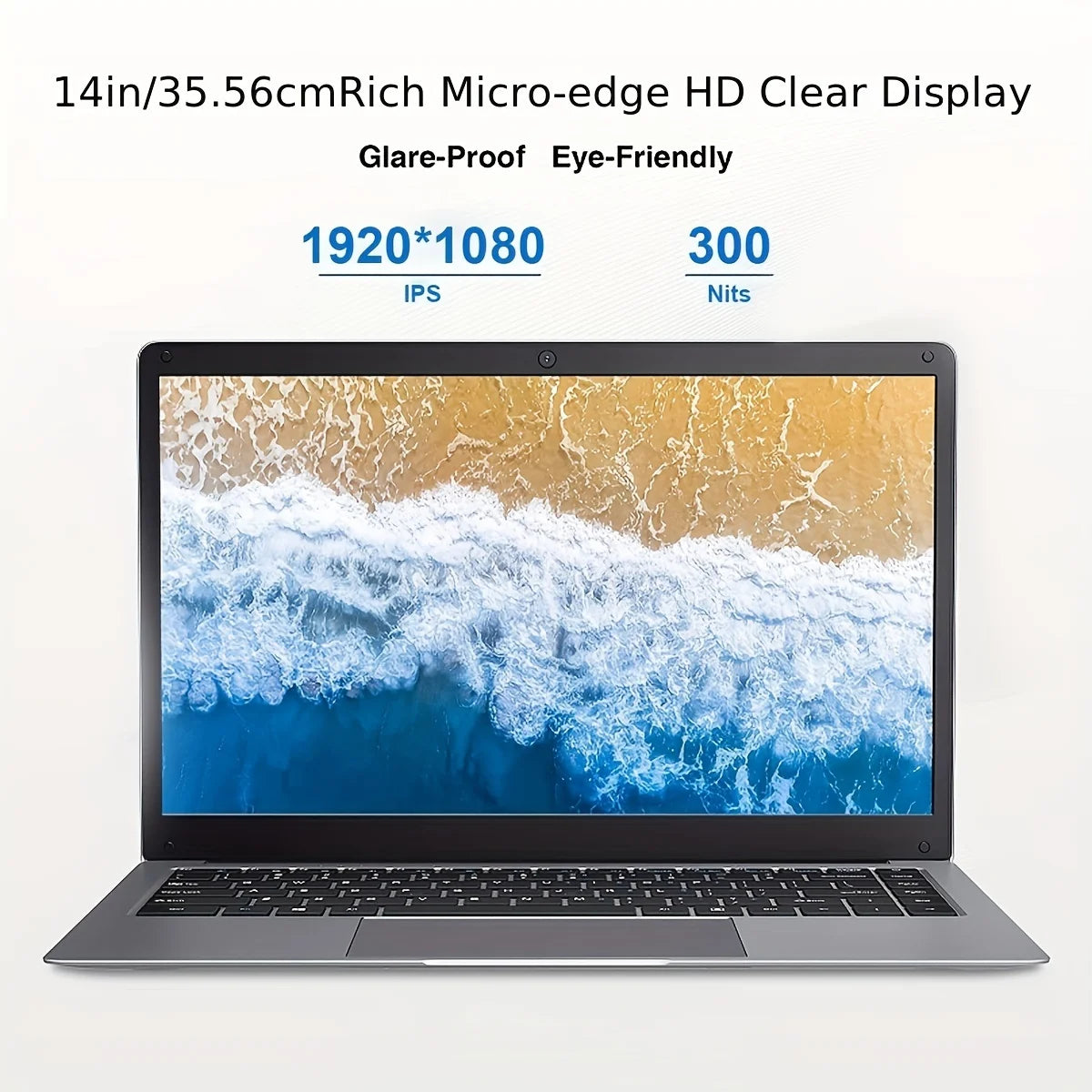 14" Laptop — Intel Celeron N3350, 6GB RAM, 192GB SSD, Windows