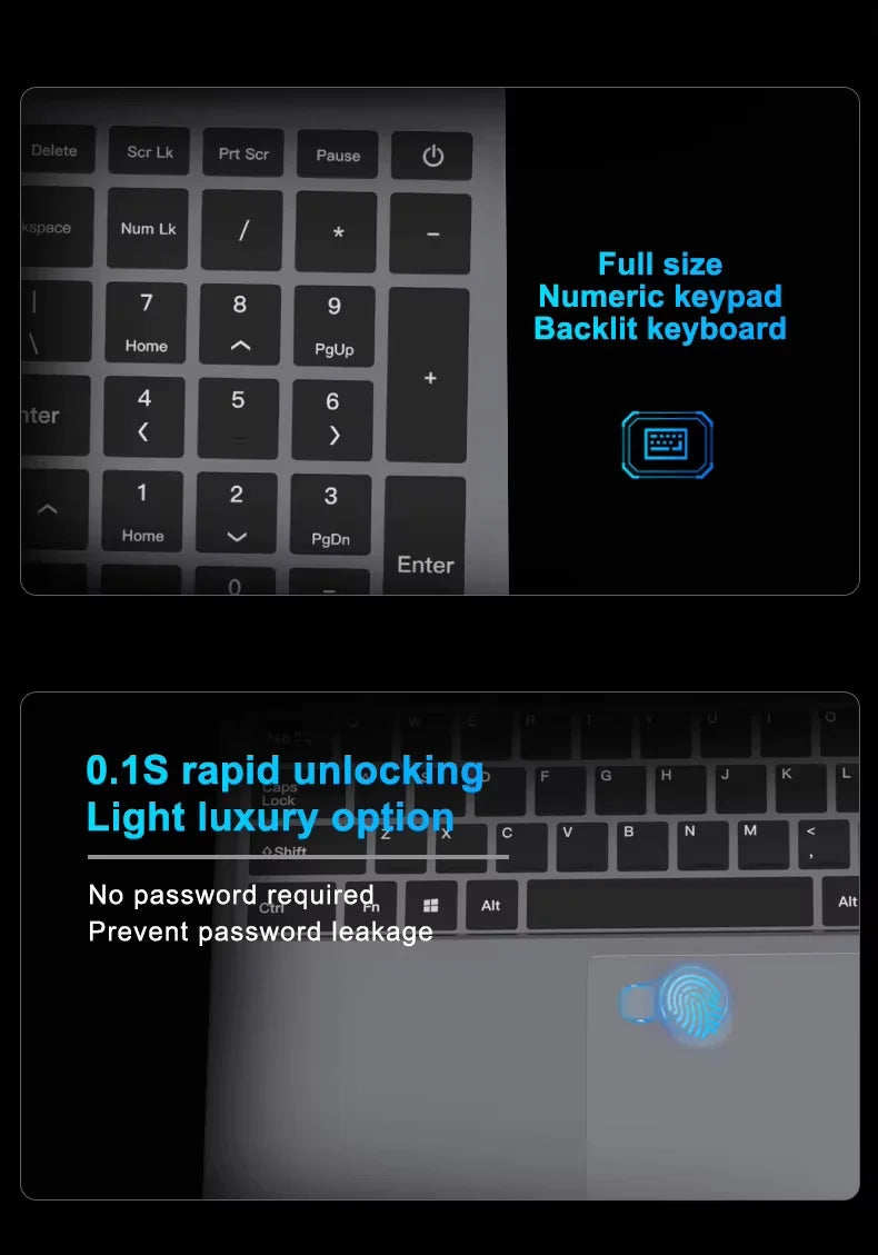 15.6" Laptop — Intel Core i7, 16GB DDR4, Up to 2TB SSD, Windows 11