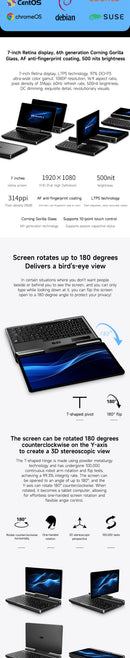 GPD MicroPC 2 2025 – 7" Pocket Laptop | Intel i3-N300 | 16GB DDR5 | Up to 4TB SSD | Touch | Wi-Fi 6 | Windows 11 Pro
