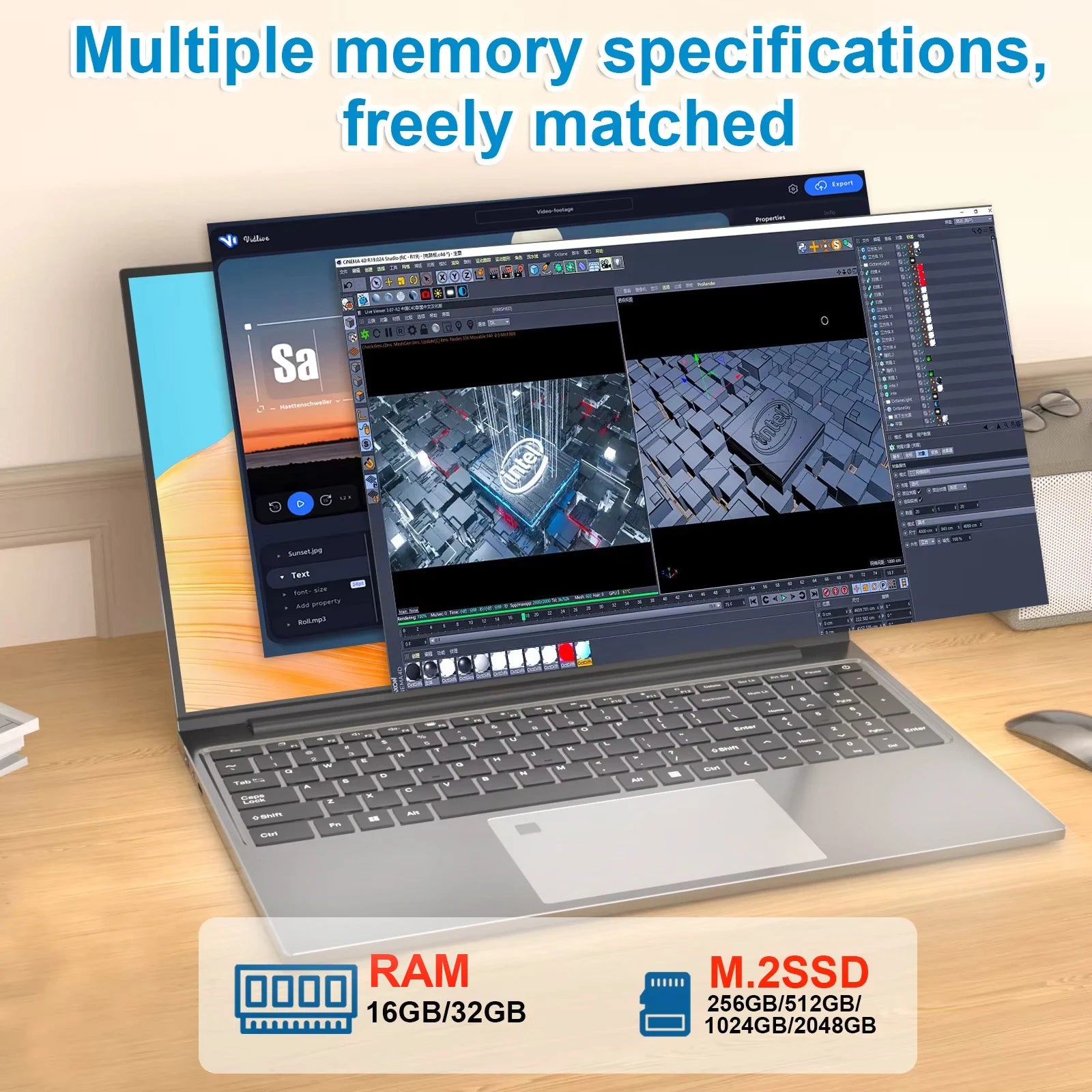 15.6" Gaming Laptop — Intel i9-10980HK/i3-6100 Options, 16GB RAM, 1TB SSD