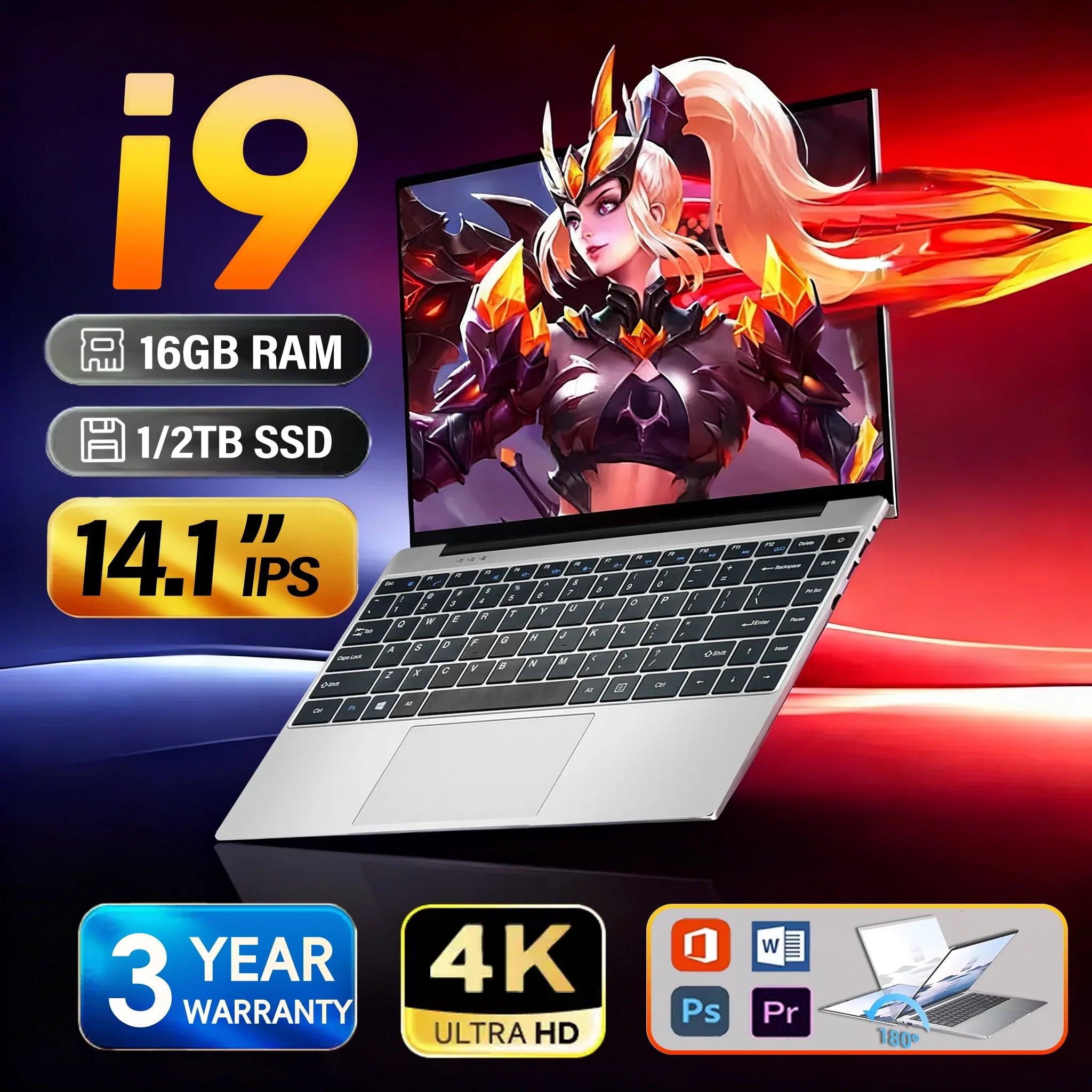 i9 laptops Brand new Windows 11 Pro  Intel core i9 10980hk 16GB RAM 1/2TB SSD  Gaming laptops 1920*1080  Office notebook laptop