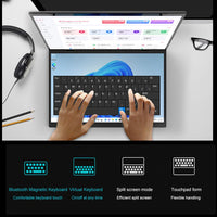 CRELANDER Dual-Screen Laptop — 14"+14" 2K Touch, 2-in-1 360° Flip, Intel N95/N100