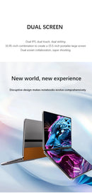 GLF-S2 Dual-Screen Laptop — Twin 10.9" Touch, Intel i3-1215U/N100, 2-in-1