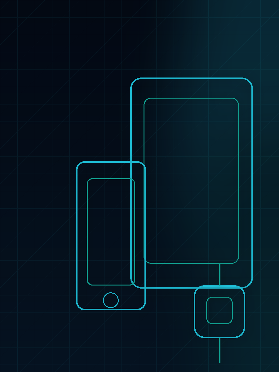 TechNova cyan mobile electronics hero background